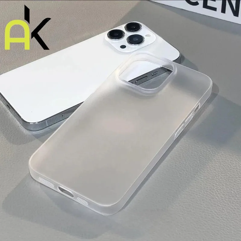 AK เคสโทรศัพท์พีซีแบบแข็ง พื้นผิวด้าน โปร่งแสง ทนต่อการขีดข่วน หรูหรา For iPhone 16 15 13 14 12 11Pro Max 12Promax
