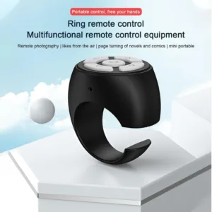 แหวน รีโมทคอนโทรลชัตเตอร์นิ้วไร้สายหน้าควบคุมระยะไกล Turner Video Recording Remote with Ring Design for Home Travel Car Camping and School tdeth