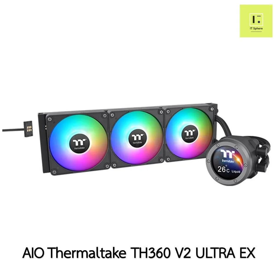 ชุดน้ำปิด 3 ตอน Thermaltake TH360 V2 ULTRA EX สีดำ LGA 1200 1700 LGA1700 2011 2066 AM4 AM5  AIO Thermaltake clearance