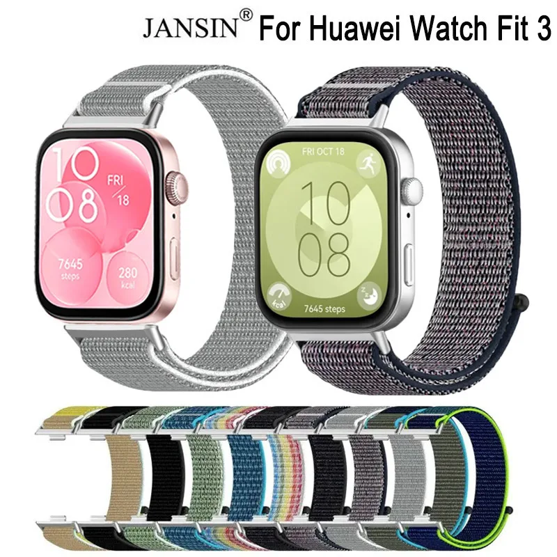 Band สําหรับ Huawei Watch Fit 3 Nylon Watch Bracelet Watchband สําหรับ Huawei Watch fit3 Strap