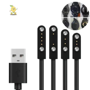 [mozh] Universal Smart Watch Charger สายไฟสายชาร์จแม่เหล็ก 2 Pin 4 Pin USB Charger สําหรับ 7.62 มม.2.54 มม. 4 มม.สายชาร์จ [TH]
