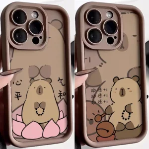 Amkปลอกxiaomi 14T 13T 12T 11T Lite Poco F6 X6 M6 C65 C40 F5 X5 F4 F3 X4 X3 GT NFC M5S M4 M3 Pro 5G clear JGSหมีสีน้ําตาลเคสโทรศัพท์