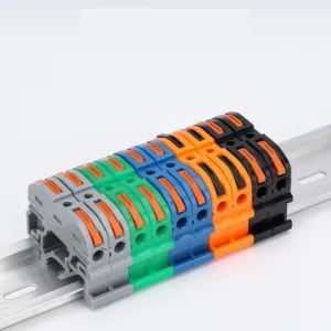 DIN Rail Terminal BLOCK Wire CONNECTOR 211 Quick COMBINATION Type Splicing CONDUCTOR Fast PUSH in CABLE Connector Universal
