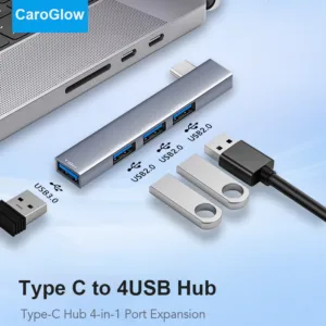 Usb C Hub อะแดปเตอร์หลายพอร์ต Type-C เป็น USB บางเฉียบแบบพกพาพร้อมพอร์ต USB 3.0 USB C Expander สําหรับแล็ปท็อป MacBook