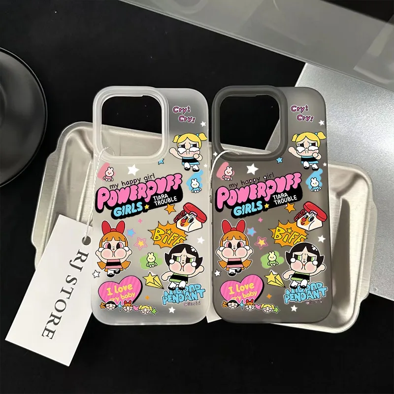 เคสโทรศัพท์มือถืออะคริลิคใส For iPhone 15 14 11 13 12ProMax X XS 7 8Plus สาวน่ารักพัฟฟ์กันกระแทก ส่งจากไทยสินค้า