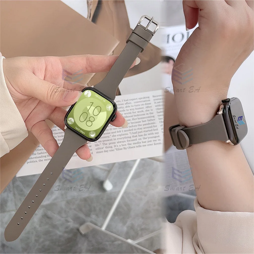 สายรัดสายนาฬิกาซิลิโคนพร้อมขั้วต่อสําหรับ Huawei Watch Fit 3 2 FitNew / Redmi Watch 4 / Xiaomi Mi Band 8 Pro 8Pro / Samsung Galaxy Fit 3 Fit3 สายนาฬิกาอัจฉริยะสายรัดข้อมือ
