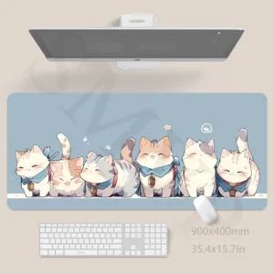 แผ่นรองเมาส์แมวน่ารัก Mousepad 400x900 ซม.แป้นพิมพ์ขนาดใหญ่ Mats Kawaii เสื่อโต๊ะบริษัทแผ่นรองโต๊ะสําหรับ Mousepads