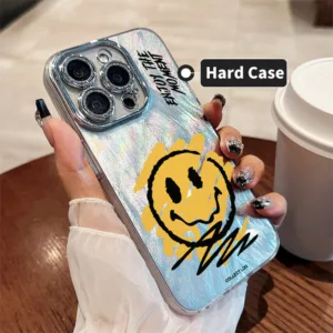 ❤️จัดส่งทันที❤️เคสไอโฟน11 13 14 15 16 Pro Max Creative Trend smile เลเซอร์ Hard Case For iPhone 13PM