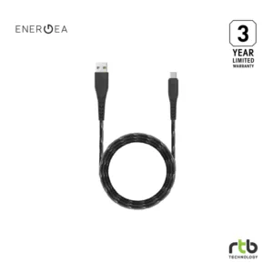 Energea NyloFlex สายชาร์จเร็ว USB-A to USB-C (5A/100W/USB2.0 480Mbps data transfer) 3M