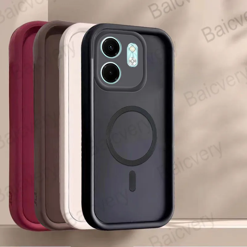 เคสโทรศัพท์แฟชั่นสําหรับ infinix Smart 9/infinix HOT 50i สีสันขอบป้องกัน TPU Shell Cover สนับสนุนแม่เหล็กชาร์จไร้สาย