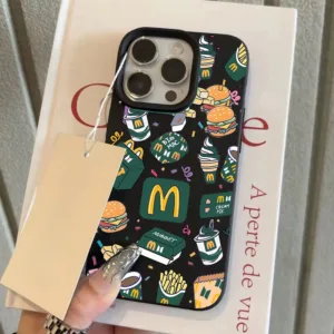 โรแมนติกโบว์หรูหราผิวรู้สึกหนังเนื้อสําหรับ IPhoneXR 15 11 13 16 14 12 Pro Max 16 14 Plus X XS Maxแมคโดนัลด์