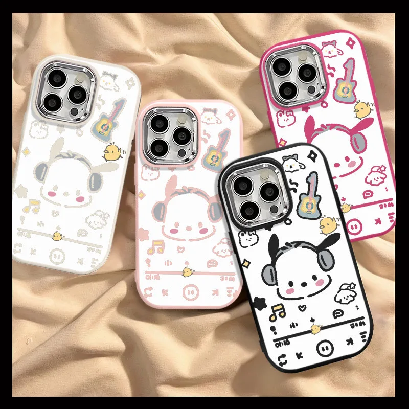 ฟังเพลงปลอกสุนัขเข้ากันได้สําหรับเคสไอโฟน 15 14 11 13 12 มือโปร สูงสุด เอ็กซ์อาร์ XSMAX กับ 2020 X 8 7 15 บวกน่ารักตลกกล้องกันกระแทกป้องกันซิลิโคนกร