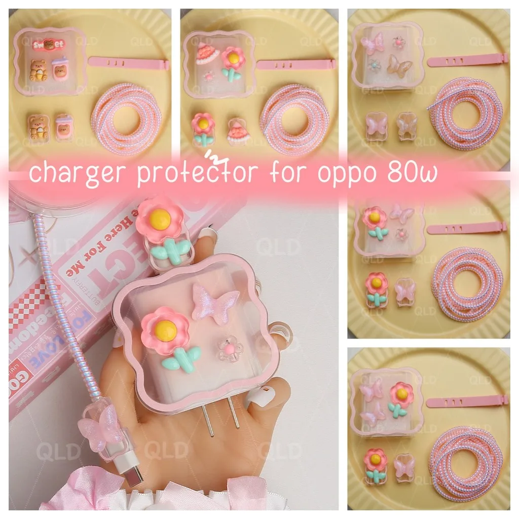 Charger protector สําหรับ oppo 80W รุ่น VCB8JAUH oppo reno 8 5g Charger supervov Realme 80W Charger case fast Charging protector Android Type C cable protector