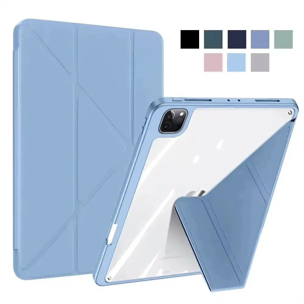 เคสไอแพดแกนYพับได้for Air6 2024 Air5 Air4 pro11 gen7 gen8 gen9  Pro13 pro 12.9 gen6 mini6 พร้อมช่องปากกาชาร์จได้กระแทก