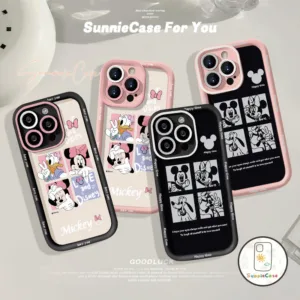 เคสไอโฟน เคสคู่รัก IPhone 11 16 14 15 12 13 Pro Max 8 7 14 6S 6 7Plus Plus XS XR  X Max SE2020 Minnie Donald Duck เคส