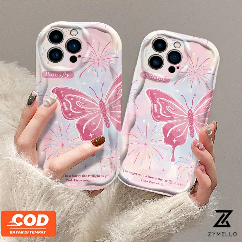 Case OPPO A3X A60 A79 5G A3 Pro A38 A18 A57 A58 A98 A78 A17K A55 A54 A16 A15 A77 A74 A93 A92 A12 A3S A5 A7 A5S A15S A31 A53 A76 Simple black butterfly shockproof mobile phone case