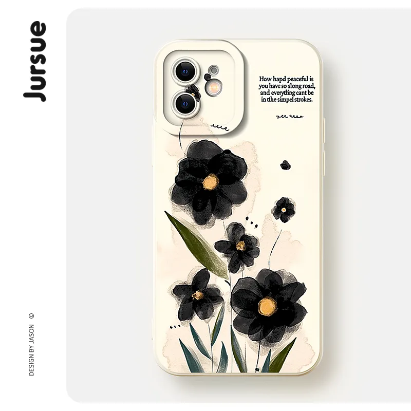 Jursue เคสไอโฟน เคสซิลิโคนนุ่มกันกระแทกการ์ตูนน่ารักตลก เคสโทรศัพท์  for iPhone 16 15 14 13 12 11 Pro Max SE 2020 X XR XS 8 7 Plus พลัส H5074Q