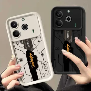 [สต๊อกพร้อม]สําหรับ Tecno Pova 6 NEO 5G case Tecno Pova 6 pro 5G Pova 5 pro 5G 5 4G เคสโทรศัพท์ป้องกันกล้องป้องกันการตกปกอ่อนรูปแบบ Cyberpunk