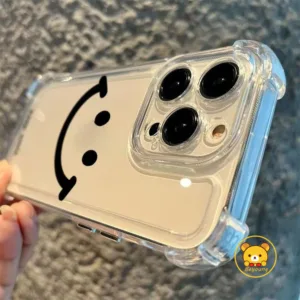 การ์ตูนsmile FaceปลอกใสสําหรับXiaomi Poco X3 NFC C3 C31 F3 F2 X2 Mi CC9 Pro 9 8 SE Play 11i Max 3 A3 A2 Lite A2 Mix 4 3 2s 6 9T Pro CC9E Airกระเป๋ากลับ ปกเคสโทรศัพท์แบบนิ่ม