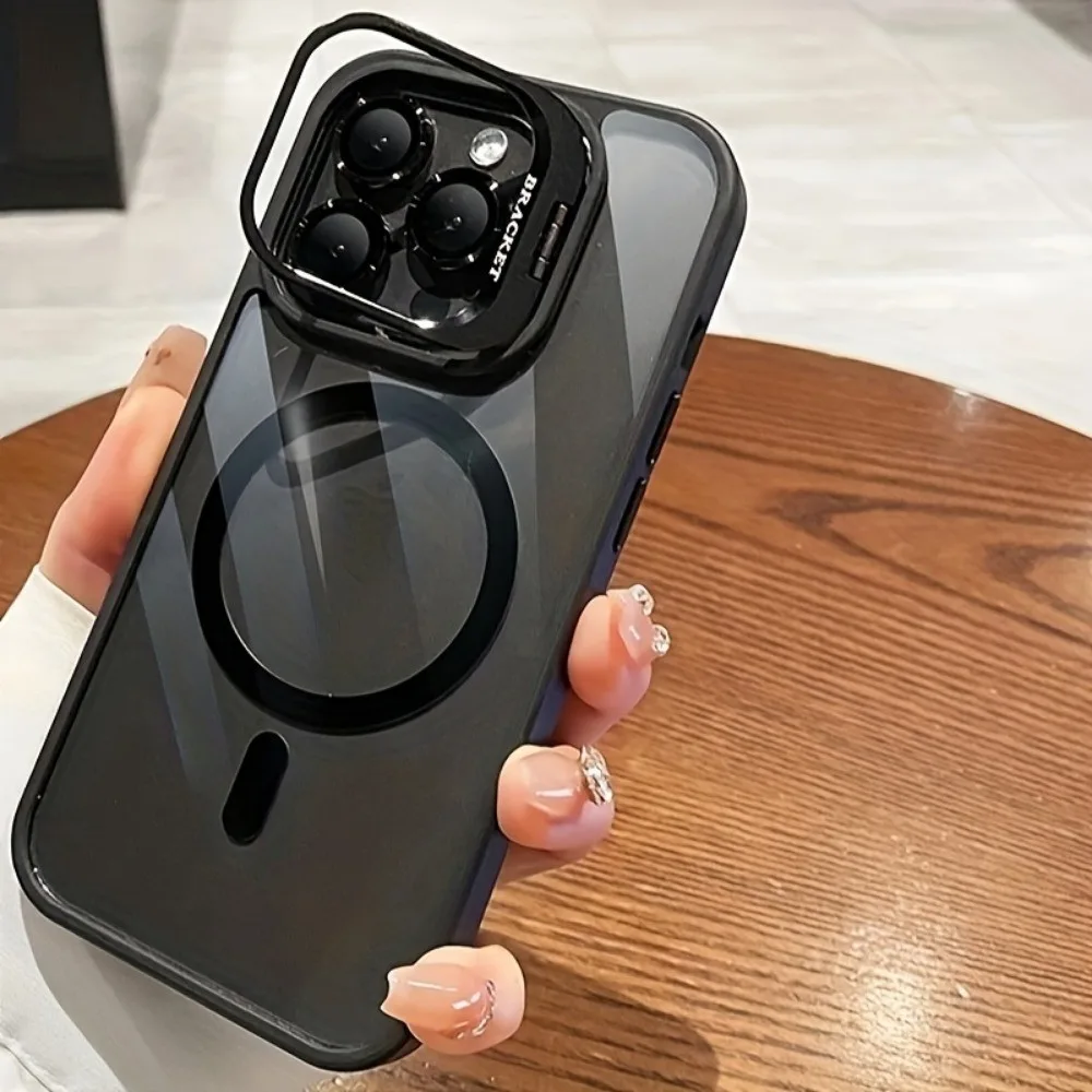 เหมาะสําหรับ iPhone 11/12/13/14/15/16 Pro Max Plus แม่เหล็กโปร่งใสเคสโทรศัพท์ TPU ป้องกันเคสโทรศัพท์ Scratch-proof เคสโทรศัพท์