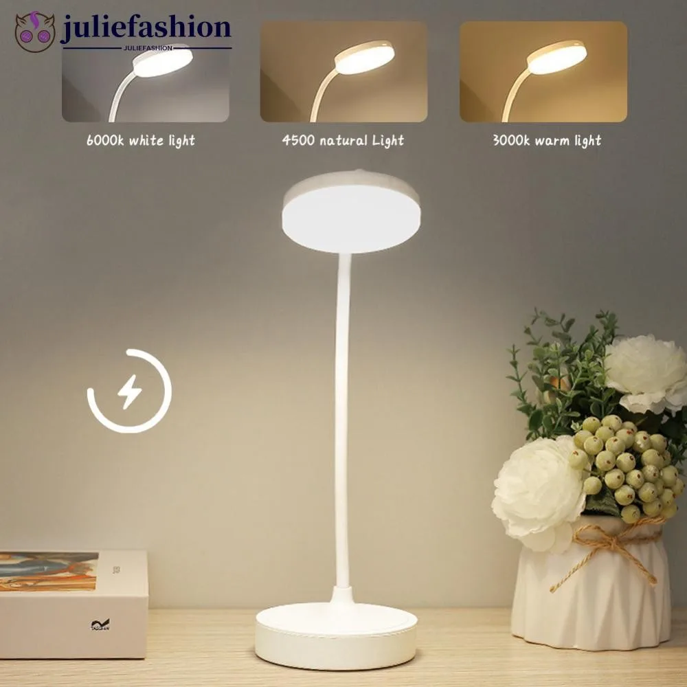 Juliefashion หรี่แสงได้ LED โคมไฟตั้งโต๊ะ Touch โคมไฟตั้งโต๊ะ USB Plug-in Night Light Touch 3 เกียร์ Dimming แบบพกพาหนังสือโคมไฟอ่านหนังสือ B7X7