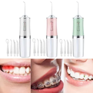 อัพเกรด Irrigator ปาก Flosser น้ําทันตกรรมแบบพกพา USB ชาร์จ Water Jet Floss Tooth Pick 4 Jet Tip 3 โหมดทําความสะอาดฟัน