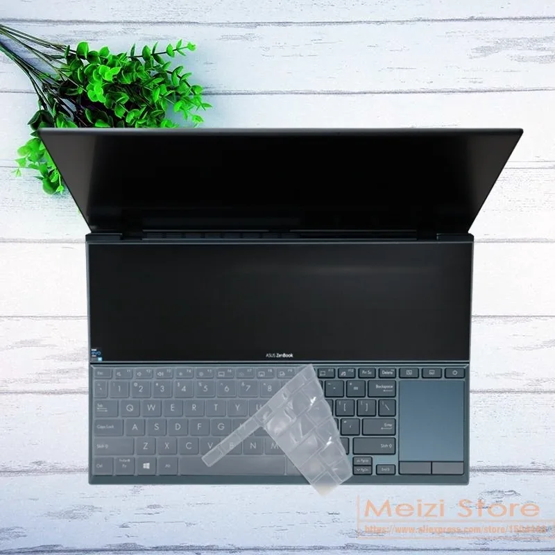 สําหรับ ASUS ZenBook Duo 2021 UX482 UX482EA UX482EG UX482E UX 482 EA EG FL FN 14 นิ้วแล็ปท็อปซิลิโคนแป้นพิมพ์ผิว Protector