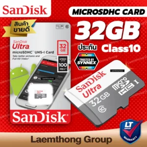 SANDISK ULTRA SDHC CLASS 10 (SDSQUNR-032G-GN3MN) *32 GB MICRO SD CARD* ประกัน synnex - ltgroup