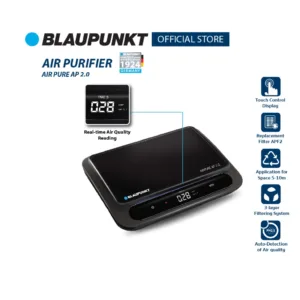 BLAUPUNKT เครื่องฟอกอากาศ Air pure AP2.0 ปล่อยอากาศบริสุทธิ์สู่บรรยากาศภายในไม่กี่นาที ออกแบบด้วยระบบกรอง 3 ชั้น