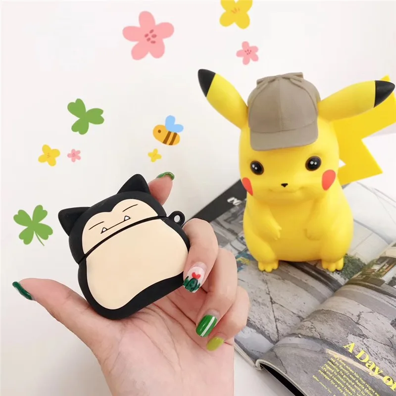 Airpods 1 2 3 4 pro 2 กรณี การ์ตูน Snorlax สนอร์แลกซ์ ซิลิโคนนิ่ม แอร์พอด กรณี