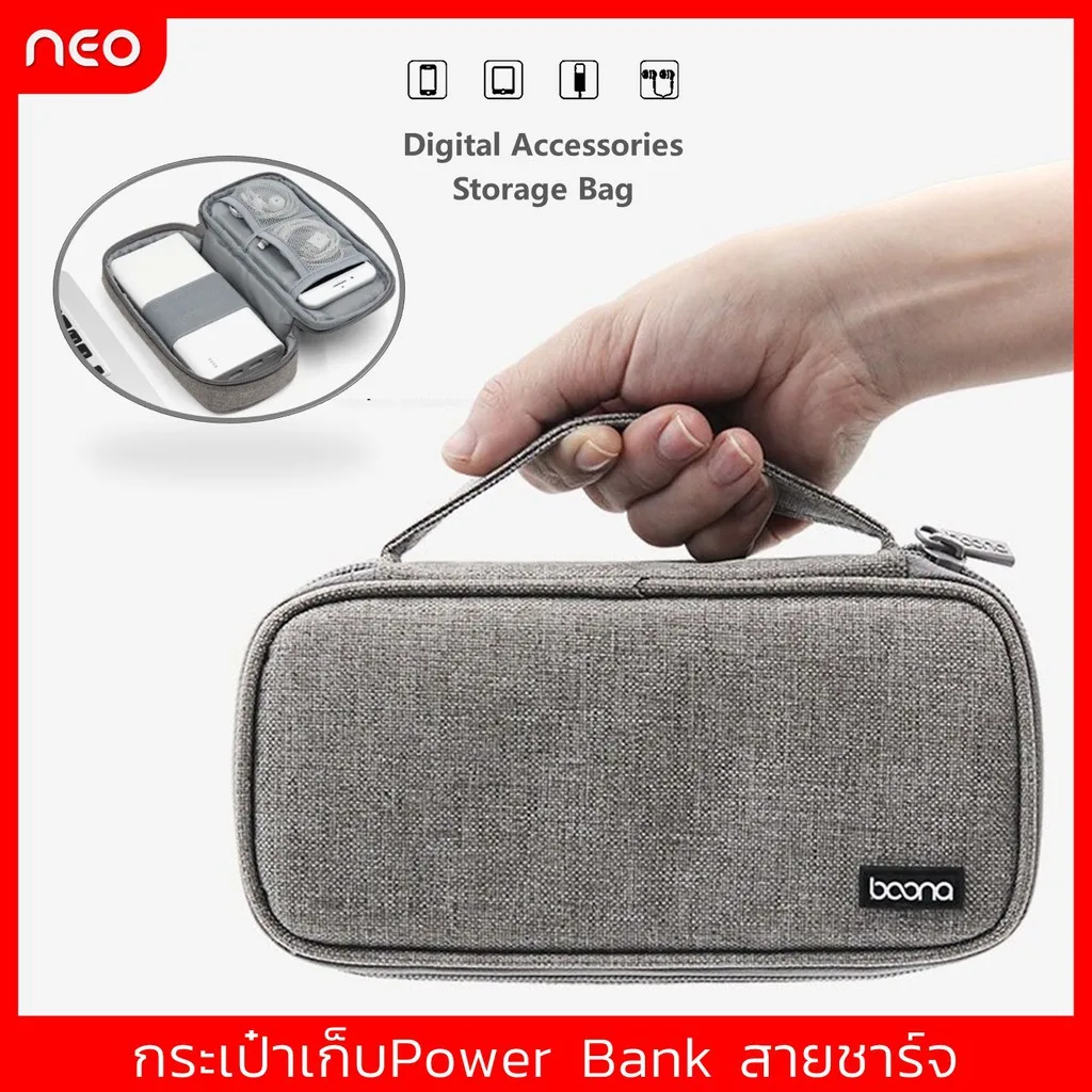 《พร้อมส่ง》NEO กระเป๋าPower Bank เคสแบตสำรอง ซองมือถือ กระเป๋าเก็บสายชาร์จ USB SDการ์ด อุปกรณ์ดิจิทัล