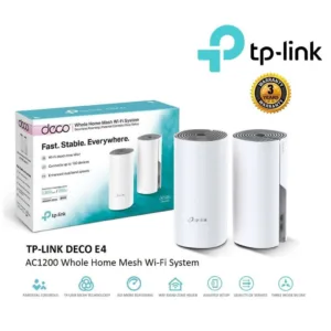 เร้าเตอร์แรงๆ TP-LINK DECO E4 (2-PACK) AC1200 Whole Home Mesh Wi-Fi System ครอบคลุมทั่วทั้งบ้านอย่างราบรื่น