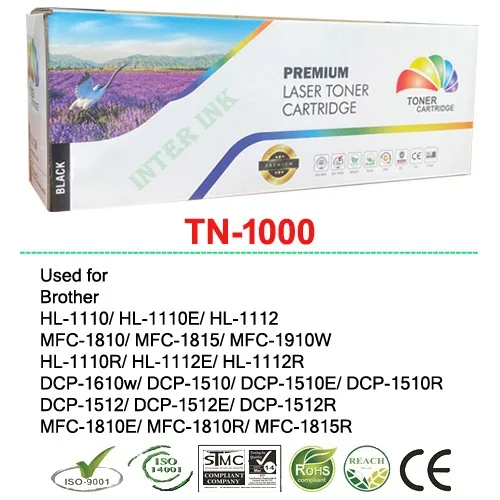หมึกเลเซอร์ Brother DCP-1610w / DCP-1512 (TN-1000) สีดำ Full Color