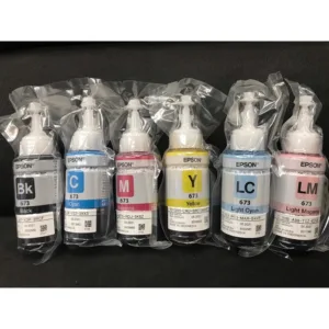 หมึก Epson 673 6สี หมึกเติม ของแท้  % L800/L805/L810/L850/L1800 แบบไม่มีกล่อง