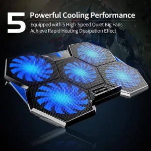 ICE Coorel A1 Notebook Cooler Pad/พัดลมระบายความร้อน 5ตัว ใบพัดแรง ปรับได้2ระดับ/พัดลมโน็ตบุ๊ค