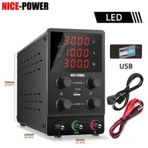 KUAIQU DC Power Supply เครื่องจ่ายไฟ กระแสตรง DC ปรับค่าได้ 0-30V 0-10A  0-60V 0-5A 0-120V 0-3A กำลังสูงสุด 300 วัตต์ NICE POWER