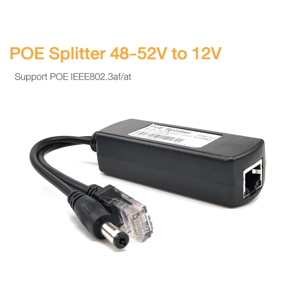 Active PoE Splitter Power Over Ethernet 48V-52V to 12V