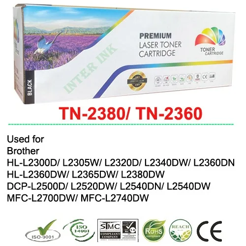 หมึกเทียบเท่า Brother MFC-L2700D/ MFC-L2700DW (TN-2380) สีดำ Full Color