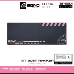 SIGNO E-Sport Gaming Mouse Mat PINKKER รุ่น MT-306 P (Speed Edition) (แผ่นรองเมาส์ เกมมิ่ง)