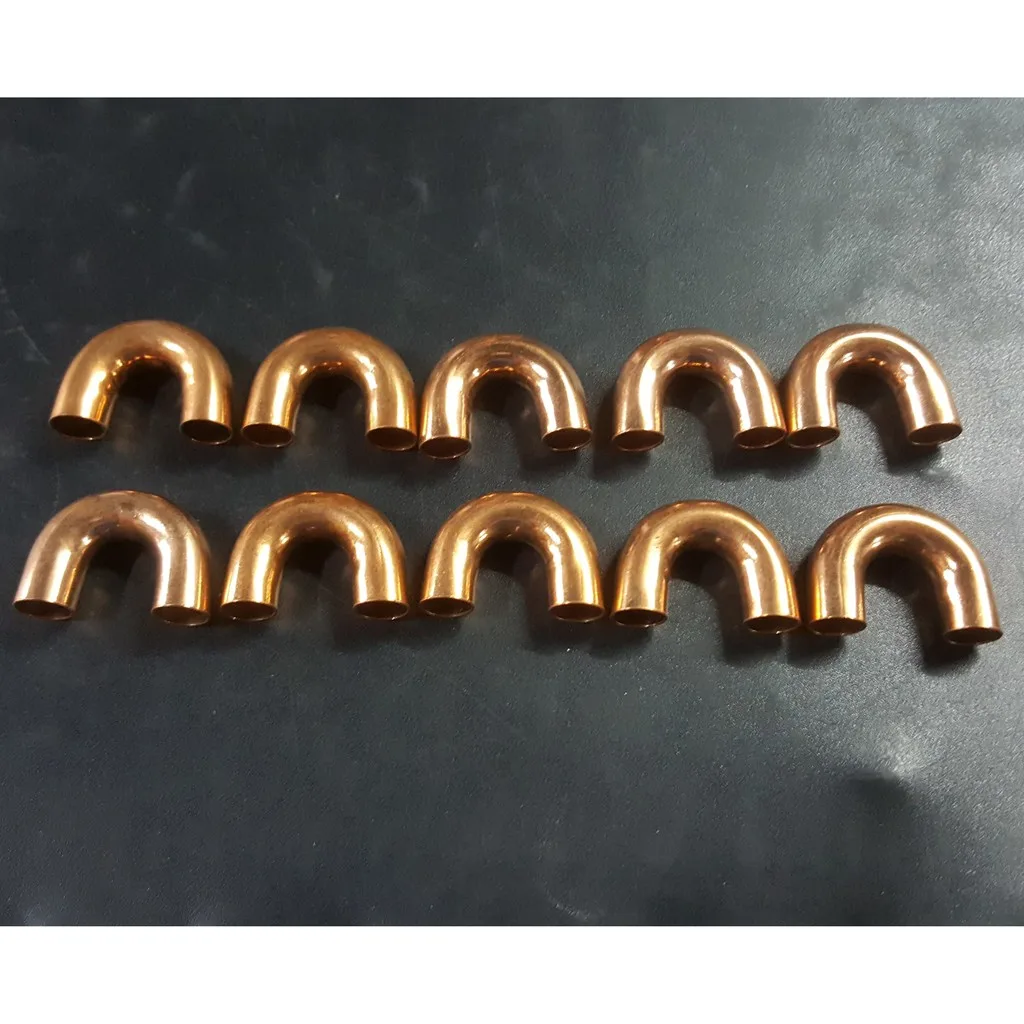 ทองแดง ข้องอ180 องศา OD 3/8" (1แพ็ค10ชิ้น) Copper Elbow 180 degree
