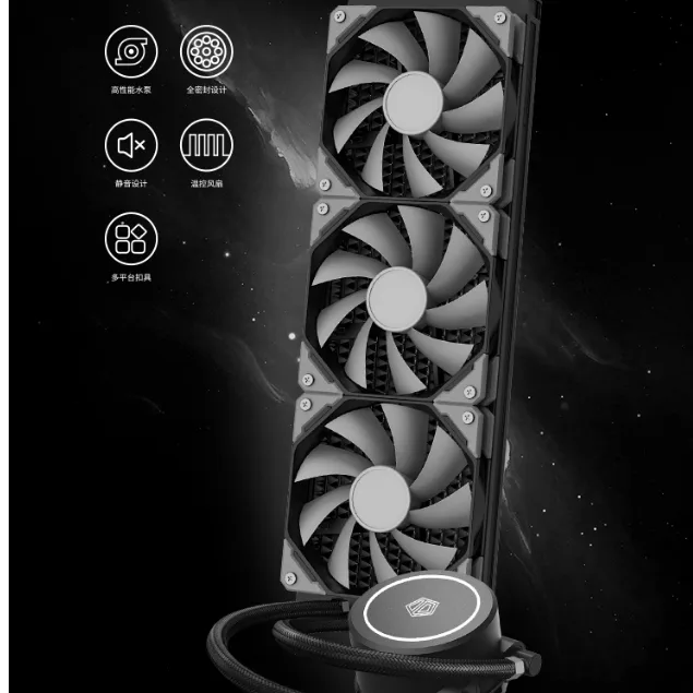 ID-COOLING FX 360 (BLACK) ชุดน้ำระบายความร้อนCPU 3ตอน (ระบบระบายความร้อนด้วยน้ำ)CPU LIQUID COOLER สินค้าพร้อมส่ง