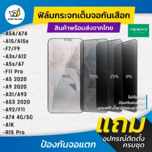 ฟิล์มกระจกนิรภัยกันเสือก Oppo A16