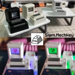 พร้อมส่งที่ไทย 3สี Retro Apple-Mac KEYCAPs แท้ 1 ชุดได้ 2 คีย์แคป เปลี่ยนหน้าจอได้ 5 แบบ Mechanical