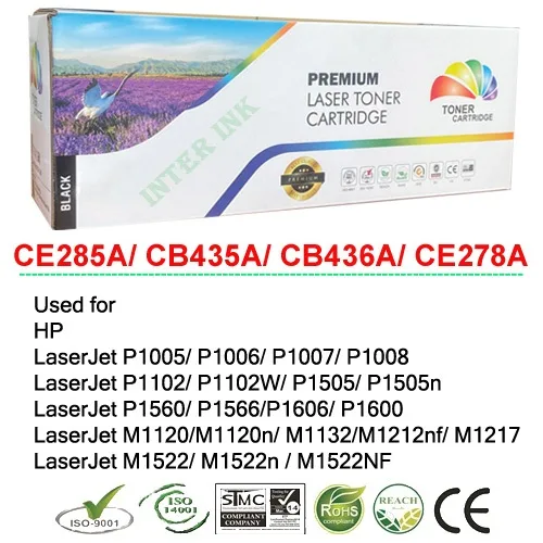 หมึกเทียบเท่า LaserJet P1005 / P1006 / P1007 / P1008 (CE285A) สีดำ Full Color