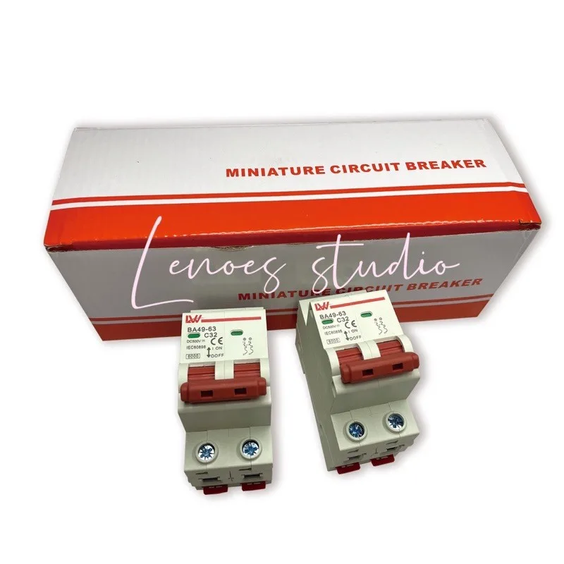 เบรกเกอร์ DCสวิทช์เบอร์ 2P 16A/20A/32A/50A/63A/125A ตัวป้องกันการรั่วไหลรวมเปิดป้องกันการรั่ว