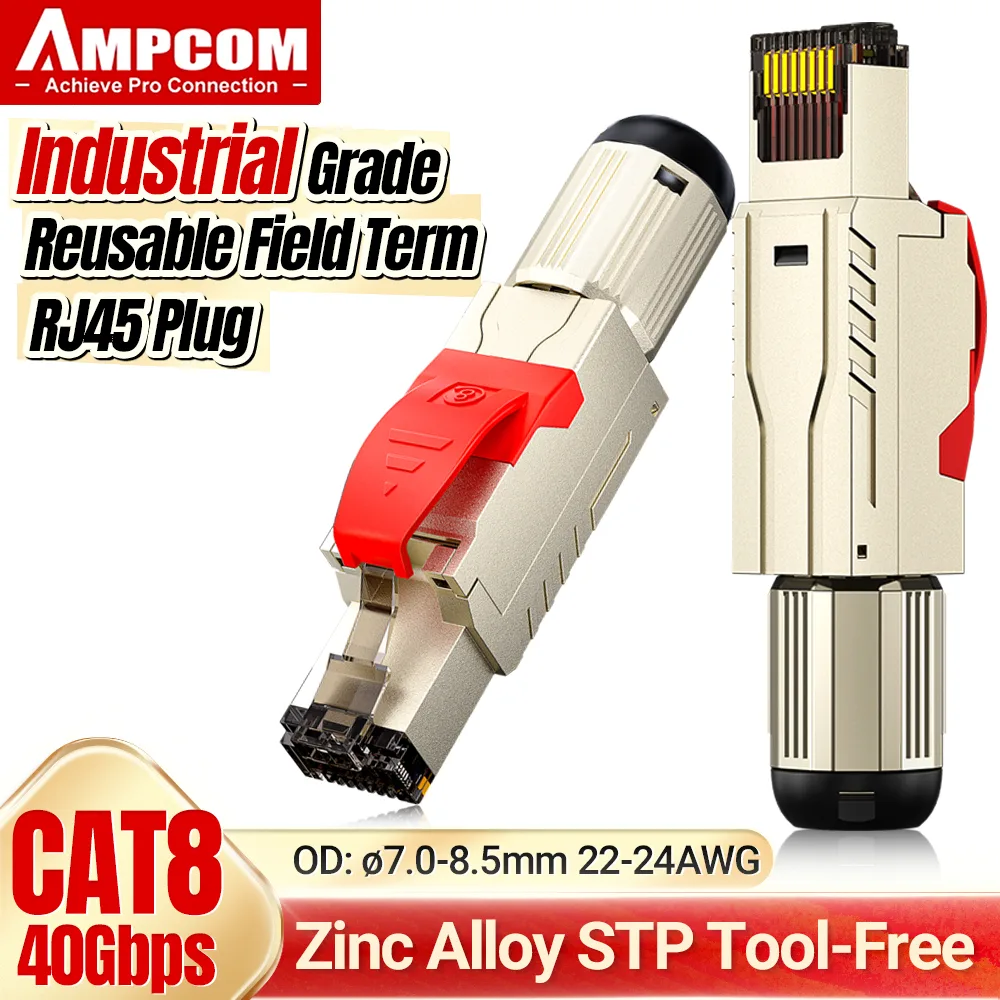 AMPCOM ตัวต่อ RJ45 CAT8