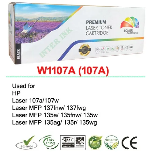 หมึกเทียบเท่า Laser MFP 135a / 135fnw (107A) สีดำ Full Color