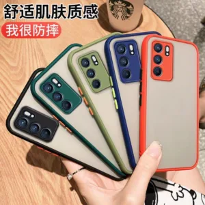 12 เคสขอบสีหลังด้าน Case OPPO Reno8 5G Reno8pro 5G Reno10 5G Reno10pro 5G A98 5G A37 A57 A39  A59 F1S OPPO A71 F5 F7