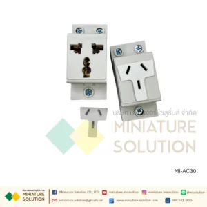 ปลั๊ก 3 ตาใส่ตู้ แบบใส่ปีกนก AC30 socket 10A 16A 25A 3 insert 4 hole  multi-function modular socket