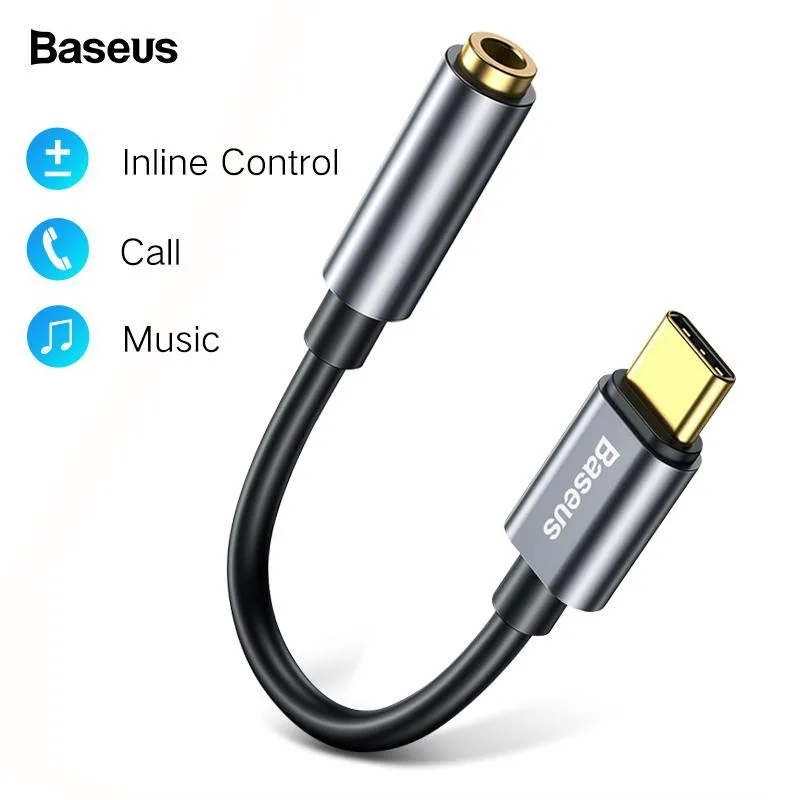 Baseus แจ็ค type-C to 3.5mm L54 สายแปลงหูฟัง อะแดปเตอร์ สายแปลง หูฟัง jack AUX Audio Adapter Cable Earphoneสายแปลง